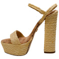 Load image into Gallery viewer, Dolce & Gabbana Natural Raffia Platform Sandals