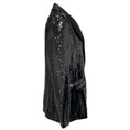 Load image into Gallery viewer, Anine Bing Black Sequined Tuxedo Style Blazer