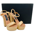 Load image into Gallery viewer, Dolce & Gabbana Natural Raffia Platform Sandals