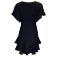 Load image into Gallery viewer, J. Mendel Black Ruffled Crepe Dress