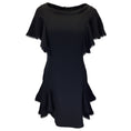 Load image into Gallery viewer, J. Mendel Black Ruffled Crepe Dress