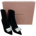 Load image into Gallery viewer, Gianvito Rossi Black Suede Jaipur Booties