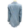 Load image into Gallery viewer, Rodebjer Blue / White Fringed Tweed Blazer