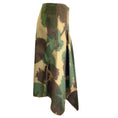 Load image into Gallery viewer, Victoria Beckham Green Multi Camo Print Asymmetrical Hem Cotton Midi Skirt