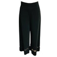 Load image into Gallery viewer, Zimmermann Black Cropped Wide Leg Pants with Lace Trim