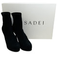 Load image into Gallery viewer, Casadei Black Suede Platform Booties