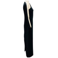Load image into Gallery viewer, Alexander Wang Black / Nude Mesh Tulle Sleeve Asymmetric Crepe Gown