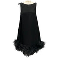 Load image into Gallery viewer, Valentino Black 2024 Feather Detailed Sleeveless Dress