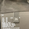 Load image into Gallery viewer, Prada Ardesia Grey Single Breasted Padded Caban Jacket with Calfskin Leather Logo Plaque Belt