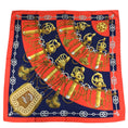 Load image into Gallery viewer, Hermes Red / Navy Blue Multi Cliquetis Square Silk Scarf
