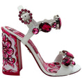 Load image into Gallery viewer, Dolce & Gabbana Pink / White Keira Heeled Sandals