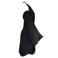 Load image into Gallery viewer, CALLAS Black Ambra Cady Cold Shoulder Halter Dress