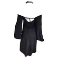Load image into Gallery viewer, CALLAS Black Ambra Cady Cold Shoulder Halter Dress