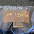 Load image into Gallery viewer, Louis Vuitton Black / Navy Blue Silk Trimmed Wool Jacket with Fur Collar