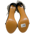 Load image into Gallery viewer, Alexandre Vauthier Black Satin Crystal Drape Embellished Sandals