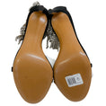 Load image into Gallery viewer, Alexandre Vauthier Black Satin Crystal Drape Embellished Sandals