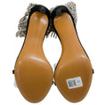 Load image into Gallery viewer, Alexandre Vauthier Black Satin Crystal Drape Embellished Sandals