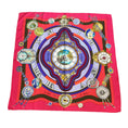 Load image into Gallery viewer, Hermes Fuchsia Pink / Red Multi La Ronde des Heures Square Silk Twill Scarf
