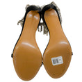 Load image into Gallery viewer, Alexandre Vauthier Black Satin Crystal Drape Embellished Sandals