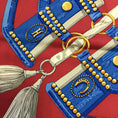 Load image into Gallery viewer, Hermes Red / Blue Multi Aux Champs Square Silk Twill Scarf