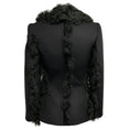 Load image into Gallery viewer, Prada Black Double Stretch Wool Giacca Jacket with Fur Trim