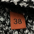 Load image into Gallery viewer, Missoni Silver / Black Metallic Chevron Paillette Knit Sleeveless Maxi Dress
