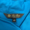 Load image into Gallery viewer, Loro Piana Bright Blue Eyelet Sleeve Cotton Blouse