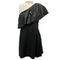 Load image into Gallery viewer, A.L.C. Black One Shoulder Lamb Leather Kahlo Mini Dress