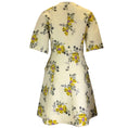 Load image into Gallery viewer, Lela Rose Cream / Yellow / Pink Multi Floral Printed Short Sleeved V-Neck Flared Cotton Dress