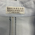 Load image into Gallery viewer, Brunello Cucinelli Light Blue Striped Drop Waist Cotton Shirtdress