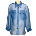 Load image into Gallery viewer, Khaite Blue Missa Silk Organza Shirt