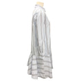 Load image into Gallery viewer, Brunello Cucinelli Light Blue Striped Drop Waist Cotton Shirtdress