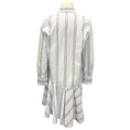 Load image into Gallery viewer, Brunello Cucinelli Light Blue Striped Drop Waist Cotton Shirtdress