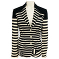 Load image into Gallery viewer, Altuzarra Black / Ivory Striped Knit Blazer Jacket