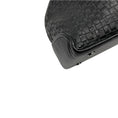 Load image into Gallery viewer, Perrin Paris Black Woven Leather Satchel Top Handle Bag