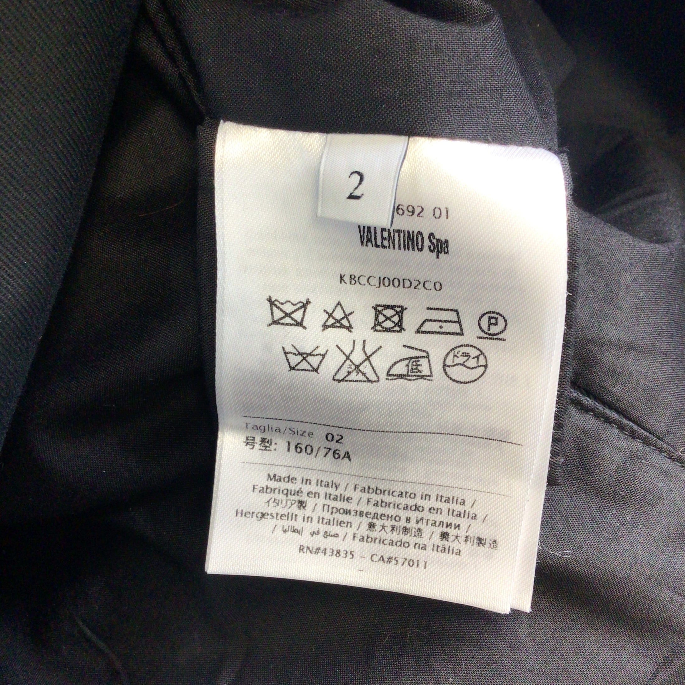 Valentino Black Multi Beaded Double Breasted Cotton Jacket