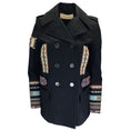 Load image into Gallery viewer, Valentino Black Multi Beaded Double Breasted Cotton Jacket

