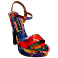 Load image into Gallery viewer, Dolce & Gabbana Multi Floral Platform Sandals