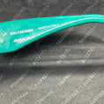 Load image into Gallery viewer, Balenciaga Green / Gold BB Logo Rectangular Shape Acetate Sunglasses