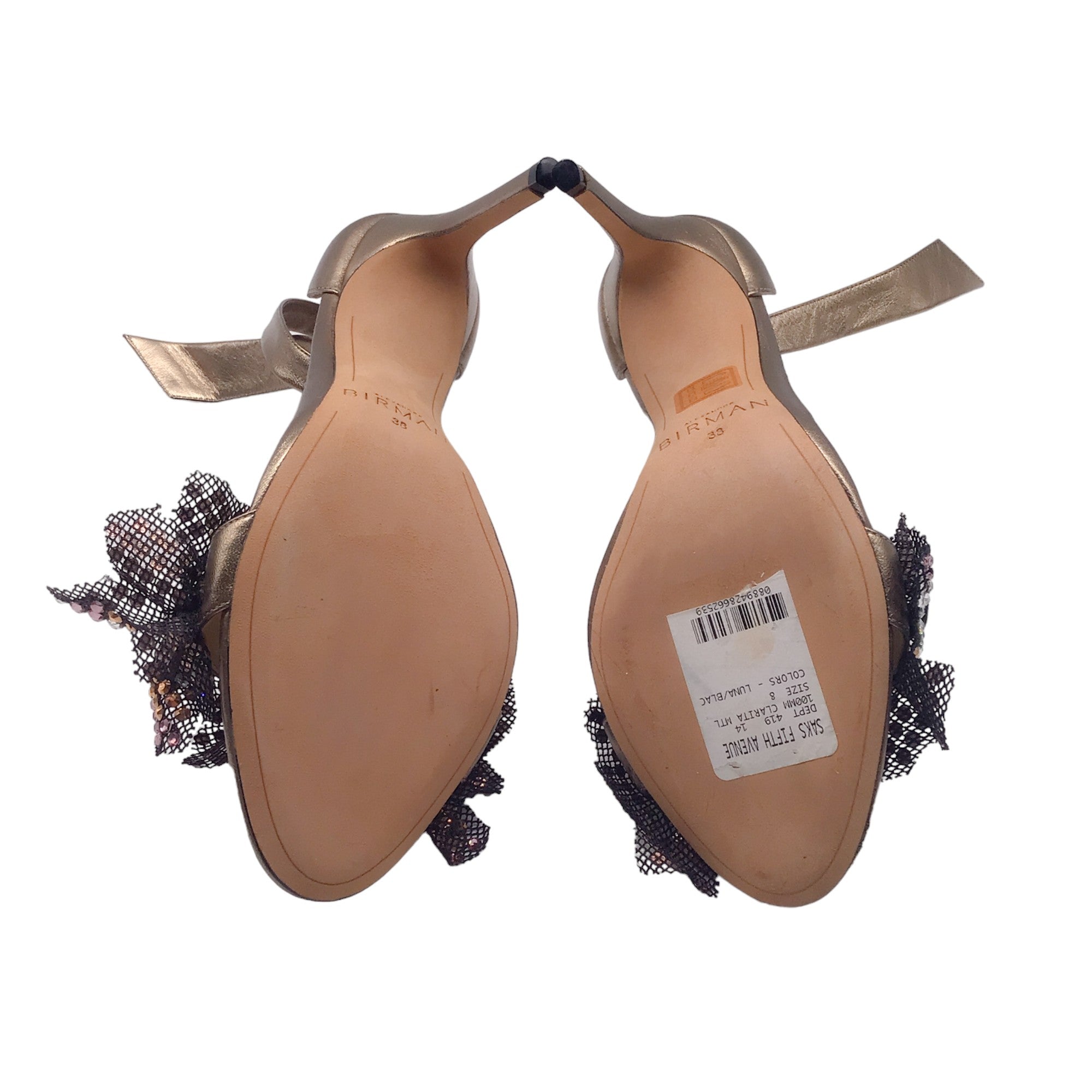 Alexandre Birman Luna / Black Clarita Metallic Sandals