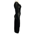 Load image into Gallery viewer, Balmain Black Long Sleeved Ribbed Knit Midi Dress