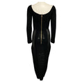 Load image into Gallery viewer, Balmain Black Long Sleeved Ribbed Knit Midi Dress