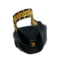 Load image into Gallery viewer, Chanel Black / Gold Hardware Chain Strap Leather Hobo Bag