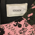 Load image into Gallery viewer, Erdem Pink / Black Indra Pleated Floral Brocade Midi Dress