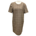 Load image into Gallery viewer, 3.1 Phillip Lim Brown Houndstooth Plaid Short Sleeved Wool Dress