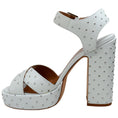 Load image into Gallery viewer, Laurence Dacade White Leather Rosange Studded Platform Sandals
