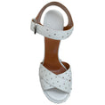 Load image into Gallery viewer, Laurence Dacade White Leather Rosange Studded Platform Sandals