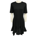 Load image into Gallery viewer, Givenchy Black Short Sleeved Ruffled Flared Midi Dress
