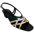 Load image into Gallery viewer, Laurence Dacade Black / Silver / Gold Janice Sandals