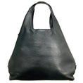 Load image into Gallery viewer, Tom Ford Black / Gold Zipper Detail Grained Leather Hobo Bag